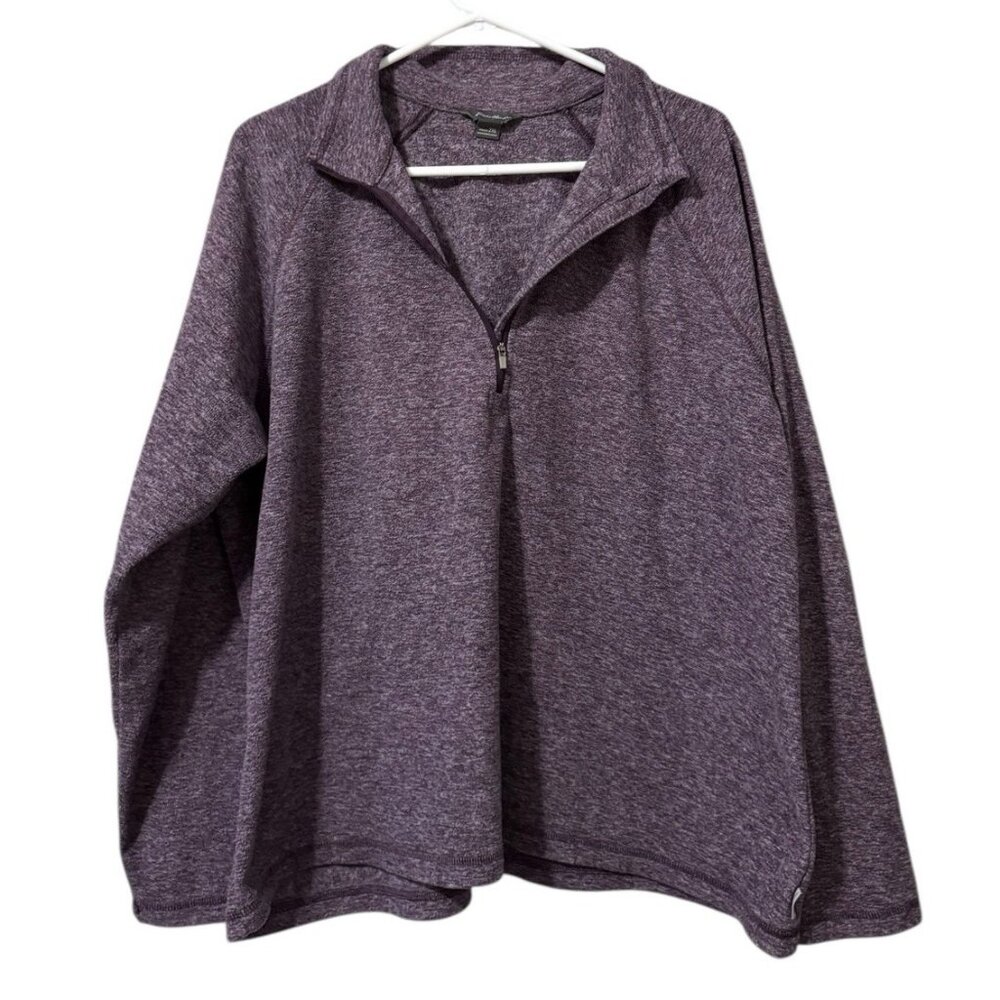 Eddie Bauer Women Sz 2XL Polyester Long Sleeve Sweatshirt Purple Preppy Outdoor